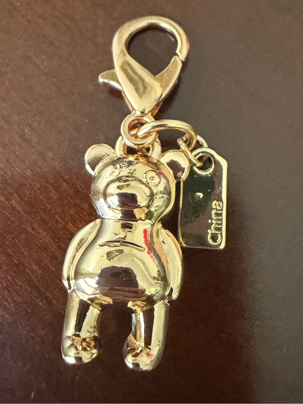 Coach Gold-tone Bear Charm Keychain